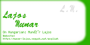 lajos munar business card